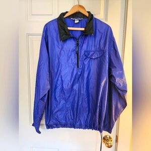Llbean Pullover Vintage Windbreaker Purple  Quarter Zip Outdoors Active Size L